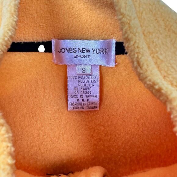 Women's Jones New York Sport Fleece Vest Size Small Yellow Full Zip Back Pocket - Picture 3 of 4